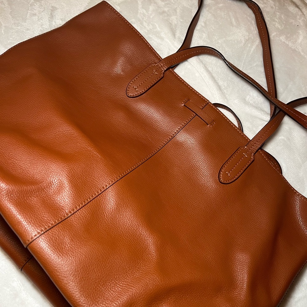 Ralph Lauren Brown Leather Tote Bag